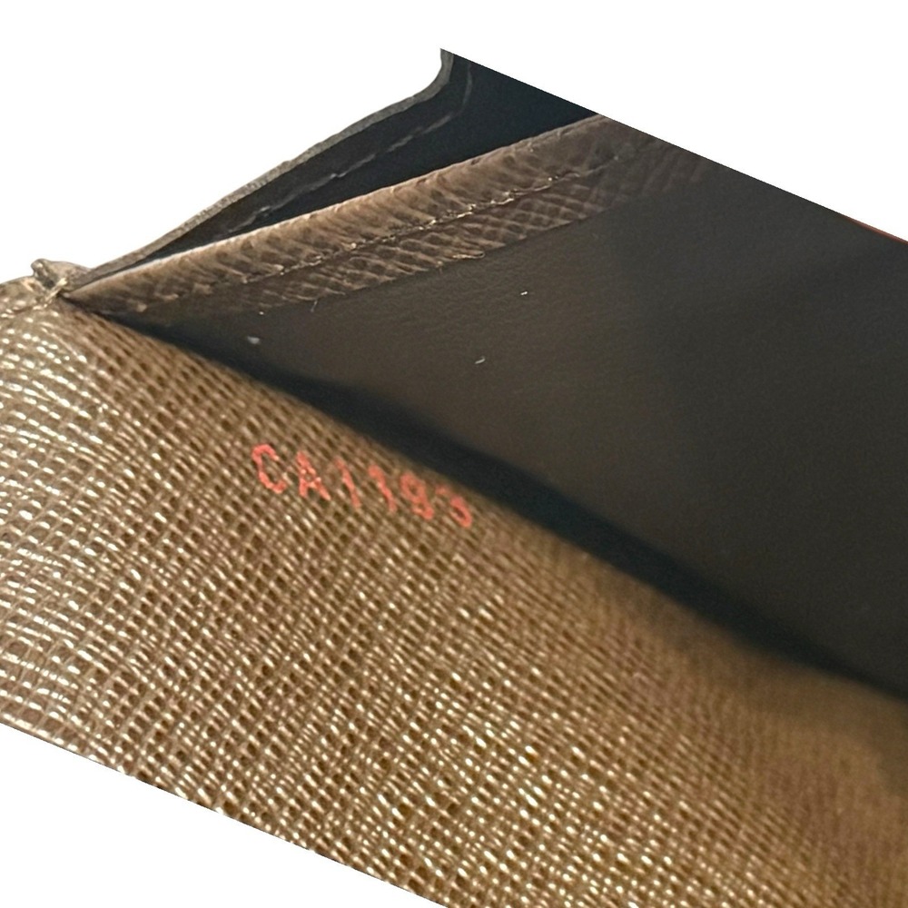 Authentic Louis Vuitton Damier Porte‎ Feuille Sarah Long Bifold Wallet Brown - Picture 8 of 8